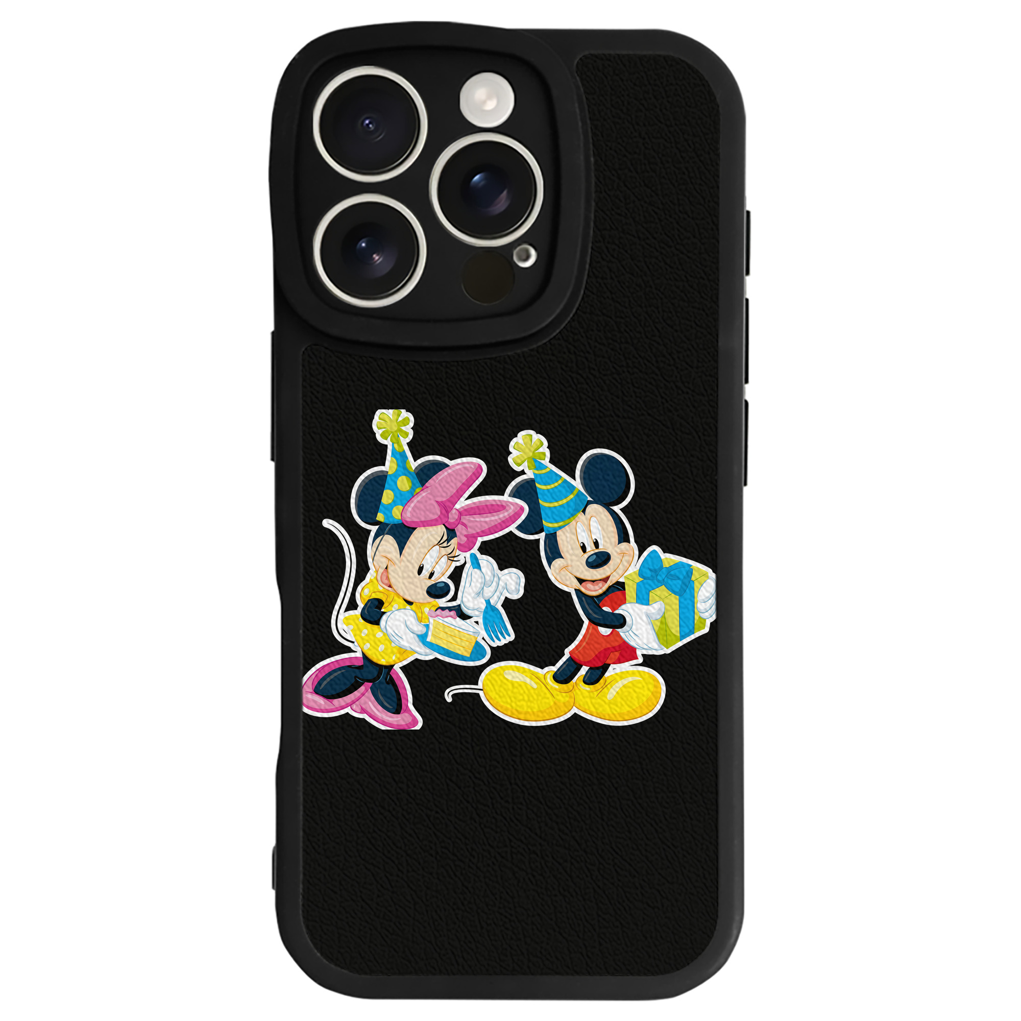 （画像用） ミッキーマウス Mickey Mouse 【iPhone 16シリーズ対応】シリコンスマホケース（レザー調） 材質：シリコン